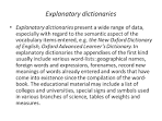 explanatory dictionary