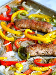 30 minute sheet pan sausage and peppers