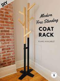 Diy Modern Free Standing Coat Rack
