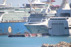 dry dock cruise ships and others at