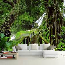 Custom Size Wall Mural Forest Landscape