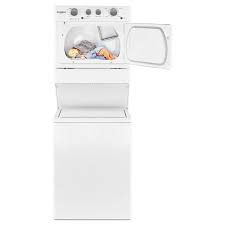 A stackable is washer n dryer on top of one another as in 1 unit. Whirlpool 3 5 Cu Ft Stacked Washer And Electric Dryer With 9 Wash Cycles And Auto Dry In White Wetlv27hw The Home Depot
