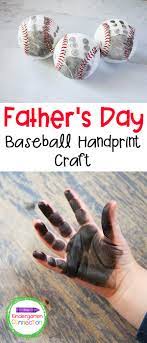father s day baseball handprint craft