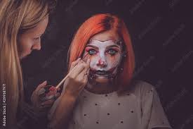 talented makeup artist is creating