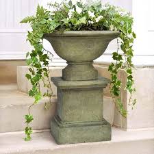 Cast Stone Fiberglass Pedestal Planter