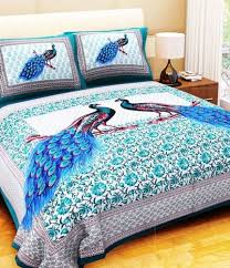 double pea printed bed sheet size