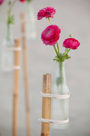 Glass Vase Flower Garden Stake
