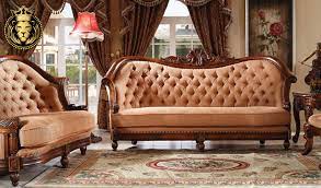 teak wood carved sofa set