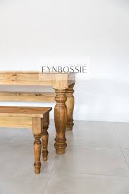 farmhouse table thick legs hand