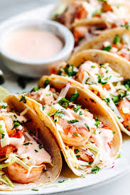 easy shrimp tacos crunchy slaw