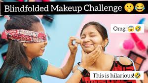 blindfolded makeup challenge with priya