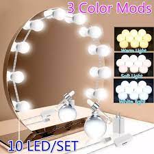 The number of black and white wires that your light fixture has depends largely on the number of light bulb positions it has; Led Makeup Mirror Light Bulb Hollywood Vanity Lights Usb Dimmable Table Dressing Cosmetic Wall Lamp For Dressing Table Led Bulbs Tubes Aliexpress