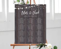 Rustic Wedding Seating Chart W01