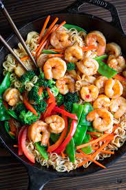 shrimp stir fry with ramen noodles