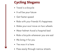cycling slogans 150 catchy lines