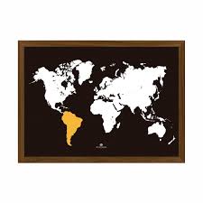 Onde fica a ilha da madeira? Quadro Decorativo Mapa Mundi America Do Sul Po De Serra Arte Em Madeira