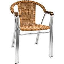 wicker patio chair in natural color