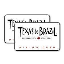 Extravagant salads and an array of roasted succulent beef, lamb, pork, chicken and brazilian sausage, cooked over a wood charcoal fire. Texas De Brazil 100 Value Gift Cards 2 X 50 Sam S Club