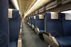 empty seats on an amtrak train from