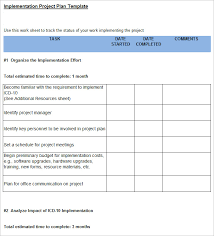 Project Implementation Plan Template 6 Free Word Excel