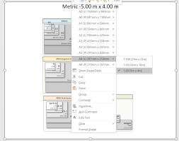 units in visio floor plans