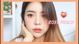korean makeup tutorial rosy peach
