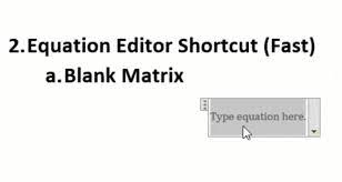 Ms Word Equation Editor Shortcut