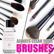 cleansing gel solution makeup brush