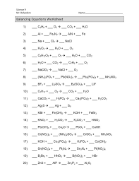 49 Balancing Chemical Equations