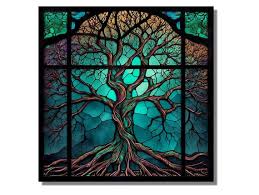 Stained Glass Painting Tree Of Life