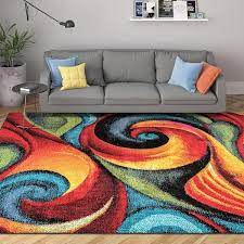 tayse rugs symphony abstract multi color 4 ft x 6 ft indoor area rug