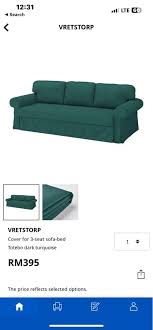 Vretstorp Ikea 3 Seat Sofa Bed Cover