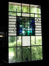 Contemporary Stained Glass Door Panel