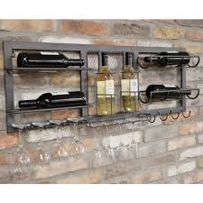 iron wine bottle glass holder with