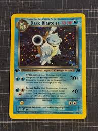 Oct 20, 2019 · therefore, it's no surprise that this holographic shadowless first edition card would impose a greater price tag than the blastoise featured at the beginning of this list. 1x Dark Blastoise 3 82 Holo Team Rocket Pokemon Card Toys Hobbies Lenka Creations Collectible Card Games Accessories