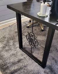 metal table legs u shaped with center
