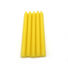 yellow color paraffin wax candles