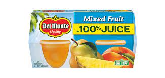 mixed fruit cup in 100 juice del monte