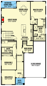 New American Ranch Plan With Upstairs