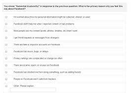 latest facebook survey questions users