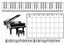 Printable Free Piano Practice Chart Monthly Piano Practice