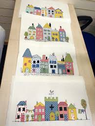 Free Motion Embroidery Workshops Streets Houses Theme
