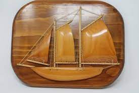 Wood Sailboat Vintage Wood Schooner