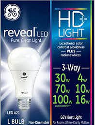 Ge Lighting Reveal Hd Led 3 Way 16 Watt 100 Watt Replacement 1140 Lumen 3 Way Light Bulb With Medium Base 1 Pack Amazon Com