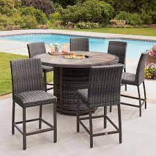 patio furniture bar height table and