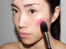 apply cream and gel blushes makeup