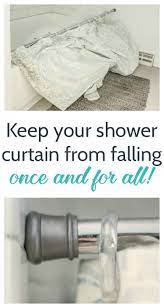 your shower curtain from falling down
