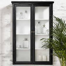Nordal Classic Black Wood Wall Cabinet