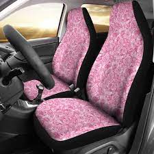 Pink Rose Girly Car Seat Covers Set
