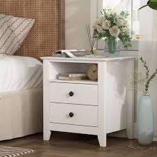 fufu a white wooden nightstand